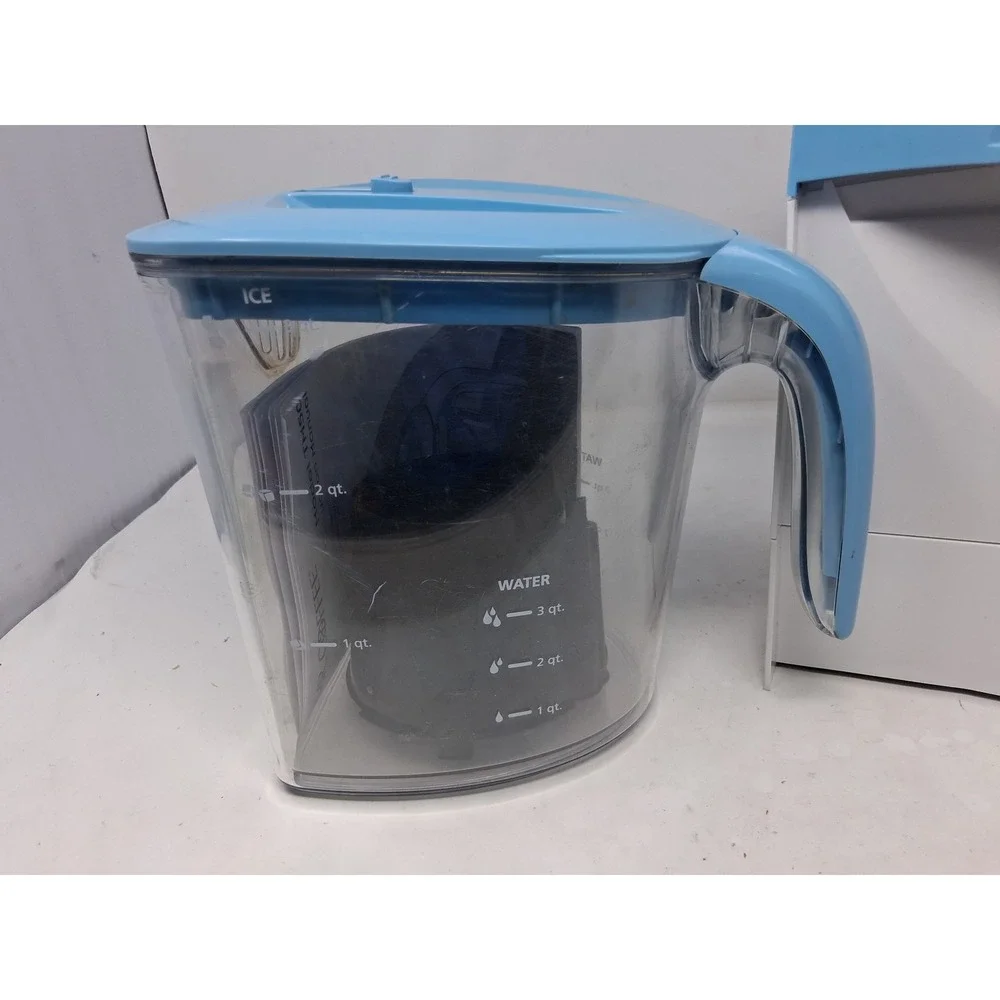 Mr. Coffee TM50 Iced Tea and Iced Coffee Maker 2 Quart Blue White with Manual